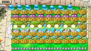 Plants vs. Zombies | Last Stand endless | Cattail Cob Cannon Gatling pea Winter melon vs All Zombies