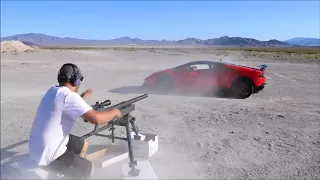 Калибр 20 мм. Стрельба через Lamborghini, ШОК!!!
