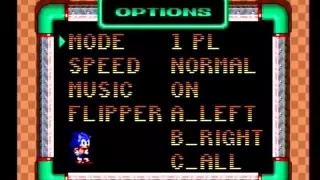 Sonic Spinball - Options (If the audio was mixed properly)