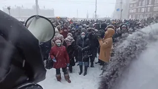 Несогласованная акция протеста Архангельск 23.01.2021