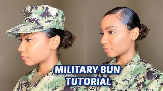 MILITARY BUN TUTORIAL | US NAVY | ZENEZ