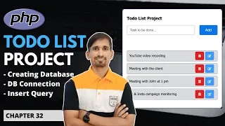 PHP PROJECT: Todo List - Part 1 | Web Development Tutorial, Chapter 32