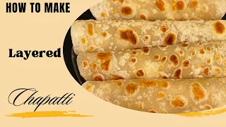 How to make Soft Layered Chapati #roti #paratha