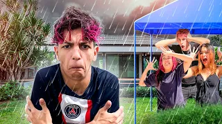 PASSEI 24H DEBAIXO DA CHUVA *Caiu tempestade ⛈️⚡️