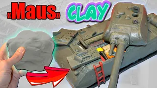 Sculpting Maus Tank with full interior! Panzerkampfwagen VIII Mouse. CLAY