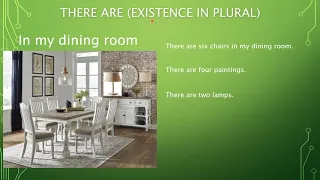 There is /There are (existence), parts and objects in a house