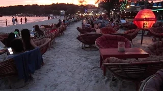 Cambodia Ochheuteal Beach at the evening