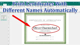 Print Certificates in publisher with Excel database using Mail Merge - Variable data printing