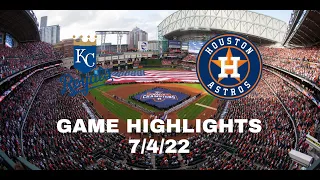 Houston Astros vs Kansas City Royals Game Highlights 7/4/22