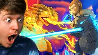 Reacting to BABY GODZILLA and BABY KONG vs BABY GHIDORAH! (Animation 11)