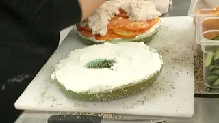 Giant Bagel Creation as seen on Man v Food