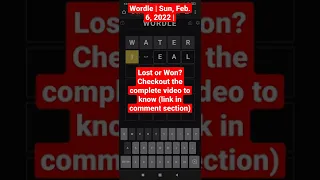 Wordle Web Gameplay Shorts | Sun, Feb. 6, 2022 | Can you guess the word?