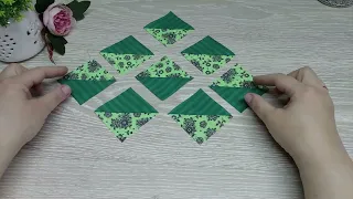 Шьется быстро, применяется часто.Пэчворк для начинающих.Easy Patchwork Block for Beginners.Subtitles