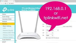 192.168.0.1 | Как настроить TP-LINK TL-WR840N