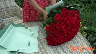 101 троянда в корейській упаковці: Доставка квітів Київ - доставка цветов Киев - 101 троянда Київ