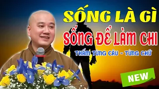 Thấm TỪNG CÂU TỪNG CHỮ  Với Bài Pháp Mới Nhất "Sống Là Gì - Sống Để Làm Chi" | Thầy Thích Pháp Hòa