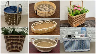 7 Diy Basket/ Diy Rope Basket/ Diy Storage Basket/ Organizer Basket/ سبت يدوي