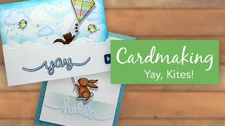 Card making - Lawn Fawn Swish 'n Pop Yay, Kites!