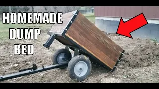 Homemade DIY Lawn Mower Trailer Dump Bed Build!