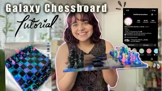 How to make a galaxy RESIN CHESSBOARD!