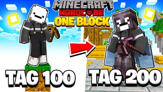 Ich Überlebe 200 Tage in ONE BLOCK Minecraft Hardcore