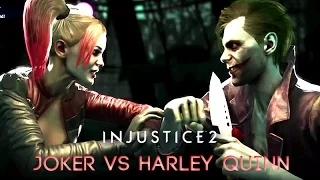 Joker vs Harley Quinn (INJUSTICE 2) Rival Clashes, Intros, Super Moves