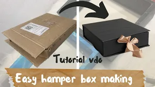 easy shirtbox making tutorial | hamper box making at home | hamperbox without foam board