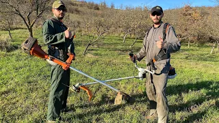 Stihl Fs 460 C-EM side by side with Husqvarna 545-RX🤩🤩🤩 (Motocoasa Stihl cu Husqvarna in actiune)