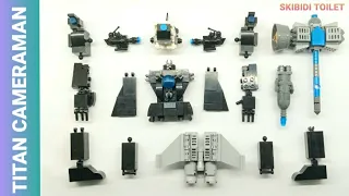 Assemble Titan Cameraman bricks/moc in a skibidi toilet