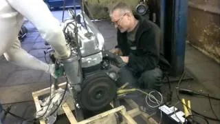 Пробный запуск двигателя MB OM 616 от Unimog