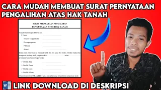 Contoh Cara Membuat Surat Pernyataan Pengalihan Penguasaan Atas Hak Tanah