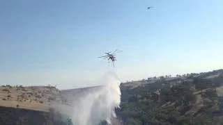 CFA sky crane fire helicopter dropping water