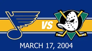Highlights: Blues at Mighty Ducks: March 17, 2004