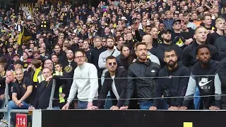 "Vi e AIK" mot långsidorna (AIK - Djurgården 2-0)