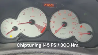 Peugeot 206 1.6HDi 109ps 0-100 km/h Stock vs Chip Racelogic Dragy