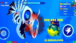 Fish Town IO - KILLED 99! PUFFER FISH & BOSS in The Lost Kingdom - fishdom