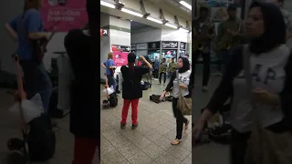 Underground Music in the Times Square NYC Subway Station - New York City