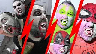 Superheroes Become Vampire Zombie