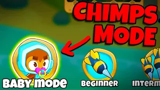 We used BABY MODE to beat CHIMPS! (BTD 6)