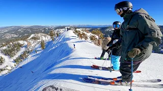 Skiing The STEEPEST Runs At Palisades Tahoe!!