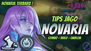 CARA MAIN NOVARIA TERBARU ! BUILD & EMBLEM NOVARIA TERSAKIT 2024 ! | NOVARIA MID LANE GAMEPLAY