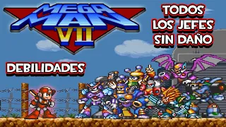 Megaman 7 (SNES) - Todos Los Jefes (Debilidades, Sin Daño)