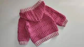 Crochet #48 How to crochet a baby hoodie /Part 1