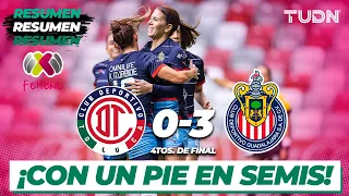 Resumen y goles | Toluca 0-3 Chivas | AP2023-4tos | Liga Mx Femenil | TUDN
