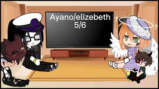 Afton family react to elizebeth as ayano, and her past mom as Ryoba pt.1/1