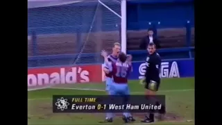 Everton v West Ham United, 01 January 1994