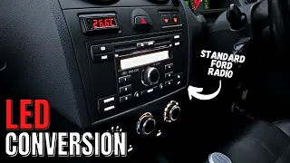 How to change Ford Fiesta MK6 6000CD Radio LEDs | Colour Change | LED Conversion
