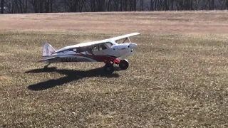 STOL XCub super short takeoff, Hangar 9 Horizon Hobby XCub with a Saito fg61ts