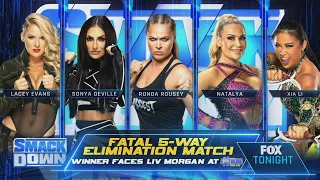 Ronda Rousey Vs Natalya Vs Lacey Evans Vs Sonya Deville Vs Xia Li - WWE Smackdown 09/09/2022 Español