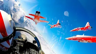 4K Cockpit Video - Flying with the Patrouille Suisse